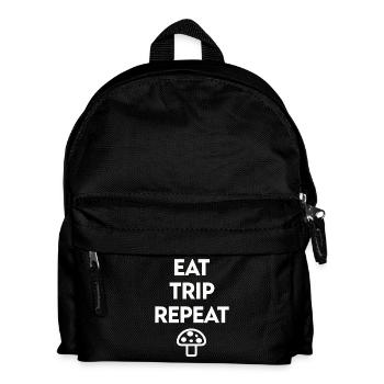 Eat Trip Repeat - Drôle de dicton de champignon - Sac à dos Enfant - noir - Devant