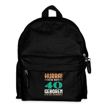 Funny 40th Birthday Gift Birthday Shirt - Kids' Backpack - black - Front