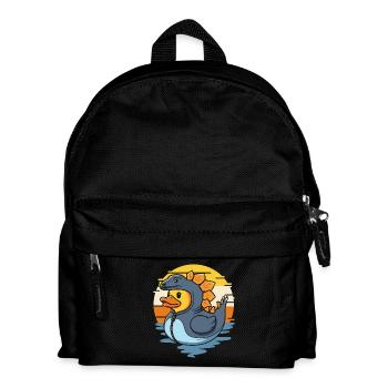 Dinosaur Duck Creation with Stegosaurus - Kids' Backpack - black - Front