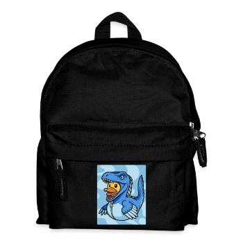 Fabulous Velociraptor with rubber duck - Kids' Backpack - black - Front