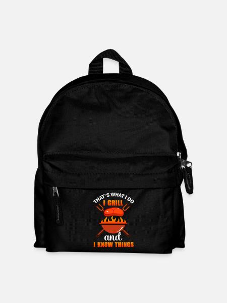 Grillmeister Wissen – BBQ with style - Kids' Backpack - black