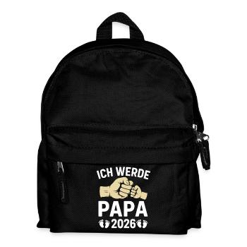 Werdender Vater ICH WERDE PAPA 2026 Lustig - Kinder Rucksack - Schwarz - Vorne