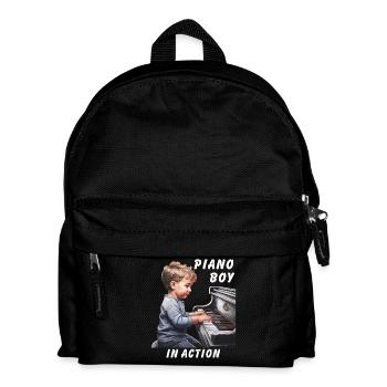PIANO BOY IN ACTION - Kids' Backpack - black - Front