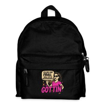 Confident feminist illustration - Kids' Backpack - black - Front
