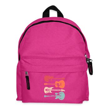 Guitariste acoustique de style rétro cool - Sac à dos Enfant - fuchsia - Devant
