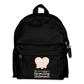 Accounting student cpa in training excel jokes - Kids' Backpack - black - Front
