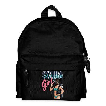 Scuba Girl Tauch-Design - Kinder Rucksack - Schwarz - Vorne