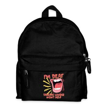 Deaf Deaf Hearing Impairment - Kids' Backpack - black - Front