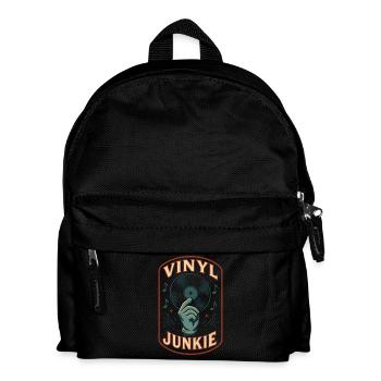 Vinyle Junkie Disque Musique Design Rétro - Sac à dos Enfant - noir - Devant