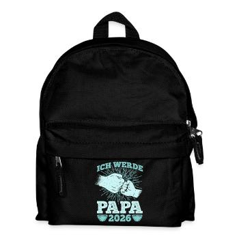 Werdender Vater ICH WERDE PAPA 2026 Lustig - Kinder Rucksack - Schwarz - Vorne