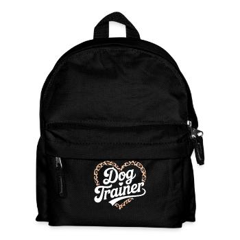 Hundetrainer Herz Design - Kinder Rucksack - Schwarz - Vorne