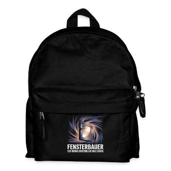 Window Maker Chaos Motif - Kids' Backpack - black - Front