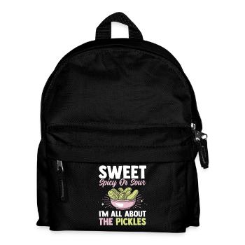 Sweet Sour Spicy Cucumber Thanksgiving Gift - Kids' Backpack - black - Front