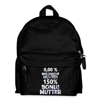Bonus Mutter Mama Stiefmutter Muttertag Geschenk - Kinder Rucksack - Schwarz - Vorne