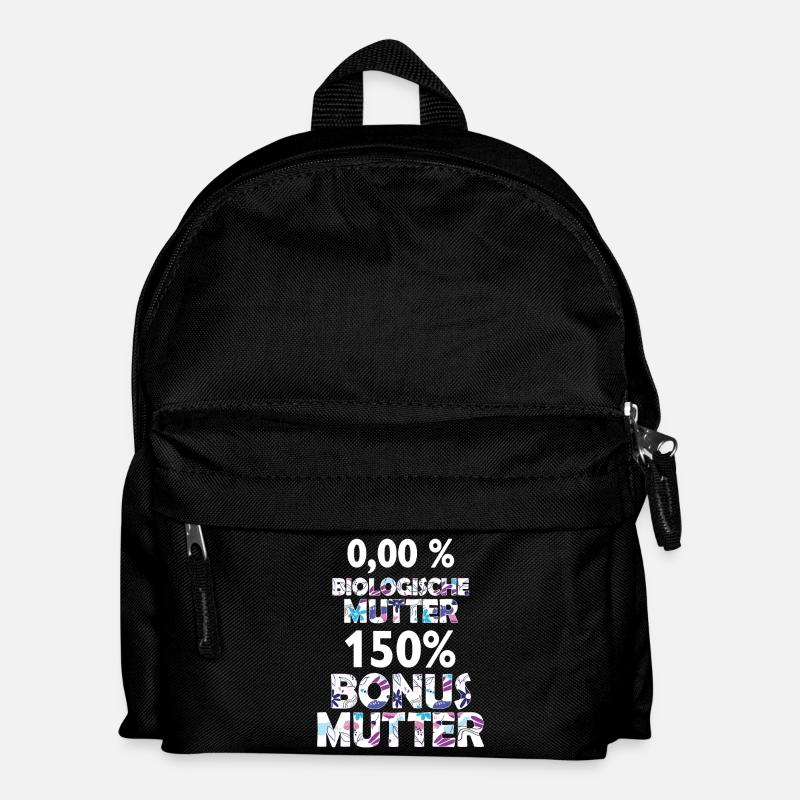 Bonus Mutter Mama Stiefmutter Muttertag Geschenk - Kinder Rucksack - Schwarz