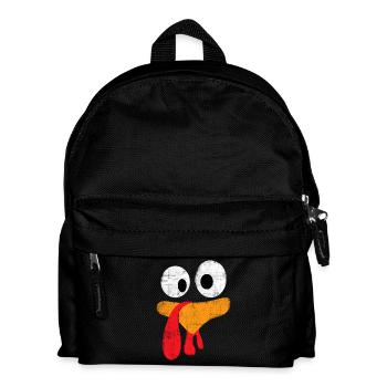 Thanksgiving Party - Lustiges Truthahngesicht - Kinder Rucksack - Schwarz - Vorne
