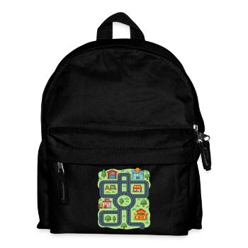 Jouer aux voitures sur le dos de papa Drôle d’enfants et fête des pères - Sac à dos Enfant - noir - Devant