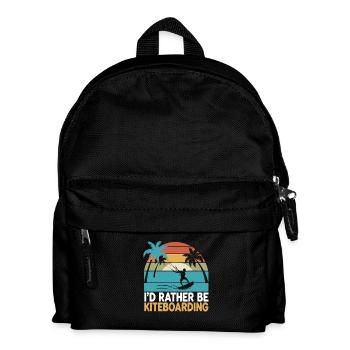 Prefer Kiteboarding Palm Trees Sunset - Kids' Backpack - black - Front