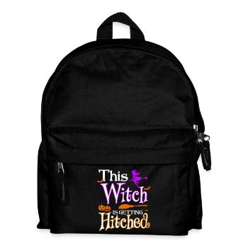 Hexe angehängt - Kinder Rucksack - Schwarz - Vorne