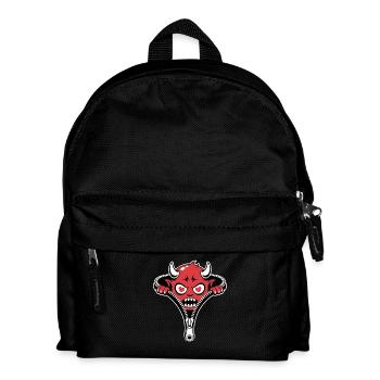 Naughty Little Demon with Heart Eyes Hidden in the - Kids' Backpack - black - Front