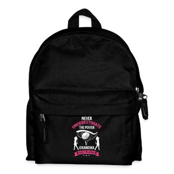 Never Underestimate Grandma On The Golf Course - Kids' Backpack - black - Front
