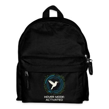 Funny Hummingbird Mem Winziger Vogel Big Energy - Kinder Rucksack - Schwarz - Vorne