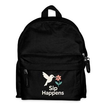 Funny Hummingbird Mem Winziger Vogel Big Energy - Kinder Rucksack - Schwarz - Vorne
