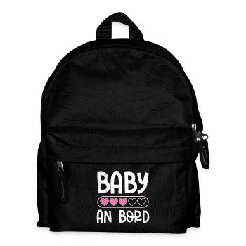 Expectant mothers BABY ON BOARD Funny - Kids' Backpack - black - Front