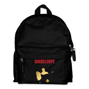 Guadeloupe West Indies Golden Map T-shirt - Kids' Backpack - black - Front