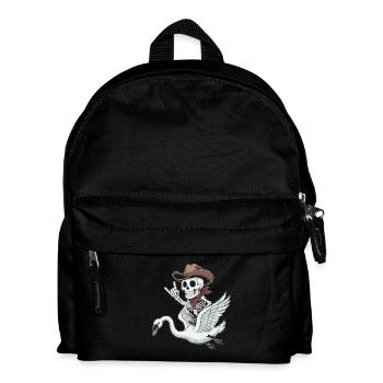 Squelette cow-boy sur cygne - Sac à dos Enfant - noir - Devant