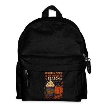 Kürbiskaffee Gewürz ist meine Lieblingsjahreszeit lustig - Kinder Rucksack - Schwarz - Vorne
