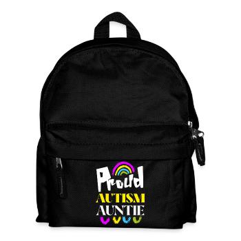Proud Autism Auntie, Support Autism Awareness - Kids' Backpack - black - Front