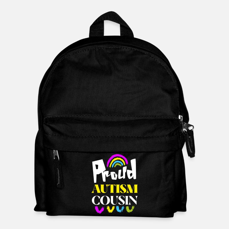 Stolzer Autismus-Cousin - Kinder Rucksack - Schwarz