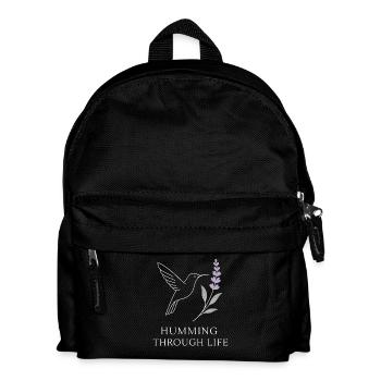 Funny Hummingbird Mem Winziger Vogel Big Energy - Kinder Rucksack - Schwarz - Vorne
