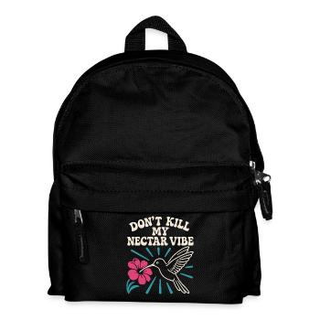 Funny Hummingbird Mem Winziger Vogel Big Energy - Kinder Rucksack - Schwarz - Vorne