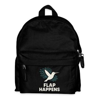 Funny Hummingbird Mem Winziger Vogel Big Energy - Kinder Rucksack - Schwarz - Vorne