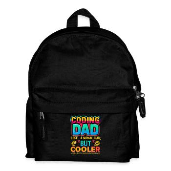 Programmieren Papa Cooler, Programmierer - Kinder Rucksack - Schwarz - Vorne