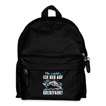 Lustige Kreuzfahrt Sprüche Outfits Urlaub - Kinder Rucksack - Schwarz - Vorne