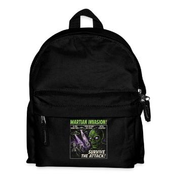 Mars Invasion Alien Movie Poster Halloween - Kids' Backpack - black - Front