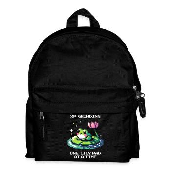 XP-Grind – Sheet by Sheet | Frog, Water Lily - Kids' Backpack - black - Front