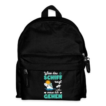 Lustige Kreuzfahrt Sprüche Outfits Urlaub - Kinder Rucksack - Schwarz - Vorne