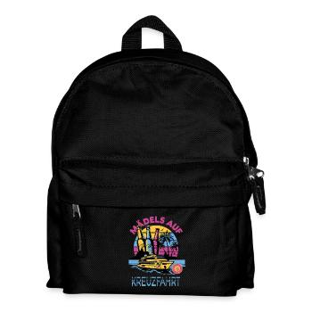 Lustige Kreuzfahrt Sprüche Outfits Urlaub - Kinder Rucksack - Schwarz - Vorne