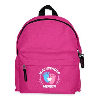 Femme enceinte GRANDISSANT HUMAIN Drôle - Sac à dos Enfant - fuchsia - Devant