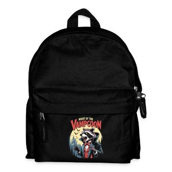 Vampcoon Nachtball Waschbär - Kinder Rucksack - Schwarz - Vorne
