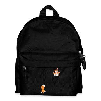 Funny Corgi Pocket Bucket Style Shirt - Kids' Backpack - black - Front