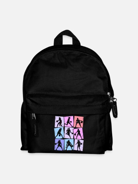 Basketballerin Basketball Mädchen Damen - Kinder Rucksack - Schwarz