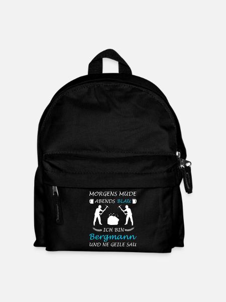 Bergmann Bergarbeiter Kumpel Kohle Miene - Kinder Rucksack - Schwarz