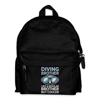 Diving Saying Brother Funny Diving Gift - Kids' Backpack - black - Front