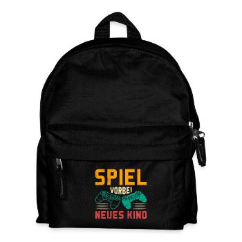 Zocker Papa SPIEL VORBEI NEUES KIND Lustiges - Kinder Rucksack - Schwarz - Vorne