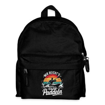  Mir Reicht's Ich Geh Paddeln Kajak Kanufahren - Kinder Rucksack - Schwarz - Vorne